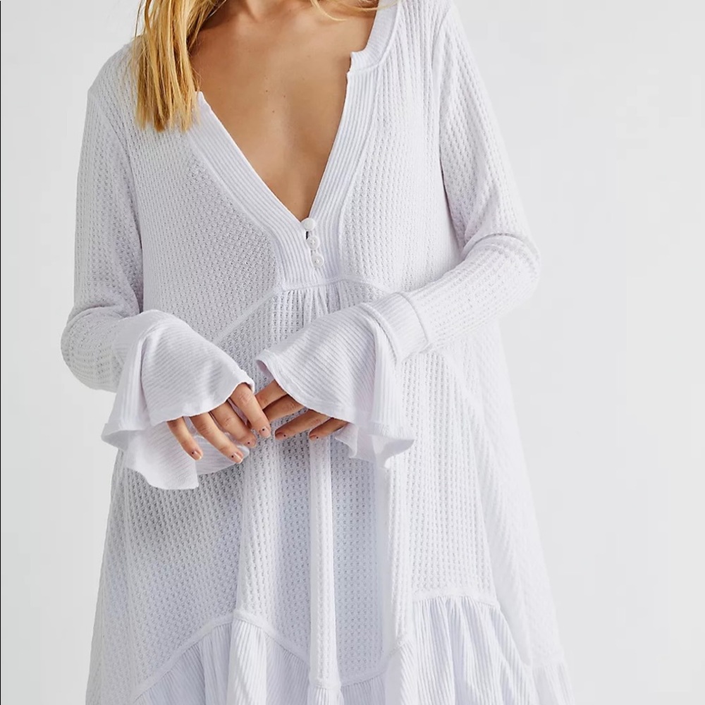 NWT Free People Small Olivia Tunic in White (new)